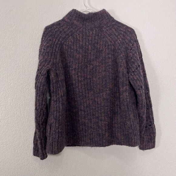 Madewell Purple and Pink Wool Blend Crewneck Pullover Sweater - Picture 2 of 6